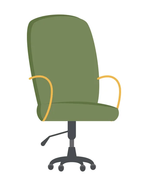 Couleur chaise de bureau vert — Image vectorielle