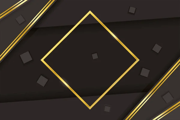 Golden rhombus frame — Stock Vector