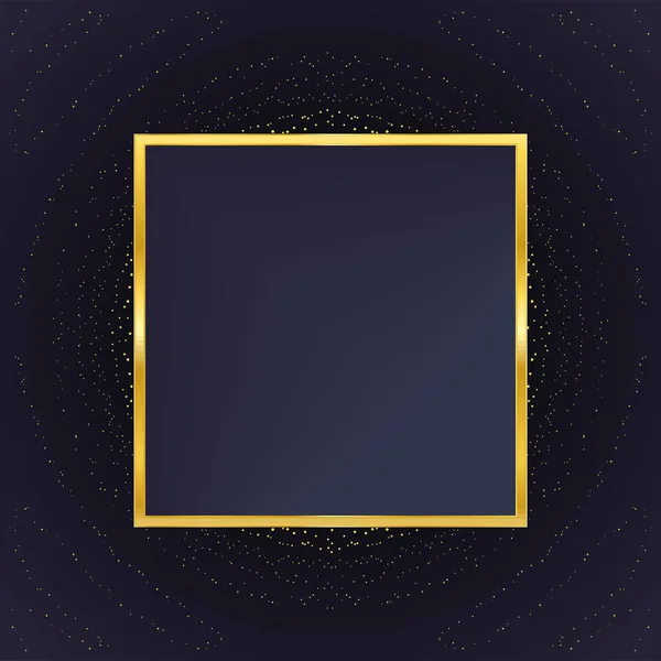 Golden square frame — Stock Vector