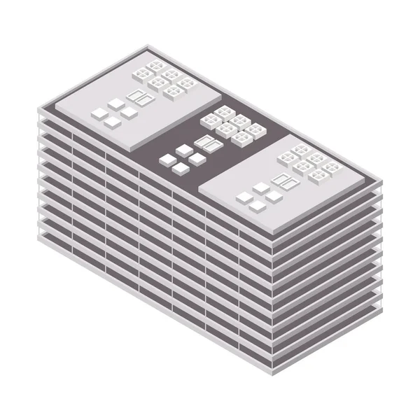 modern izometrik gri bina