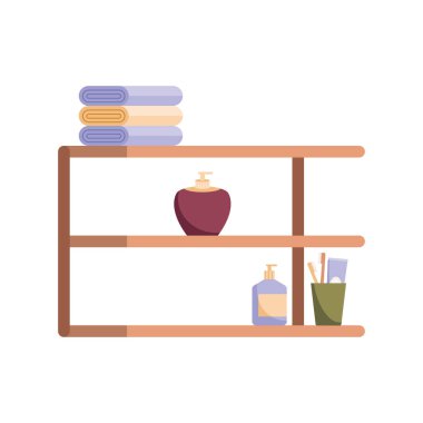 wooden bathroom shelf