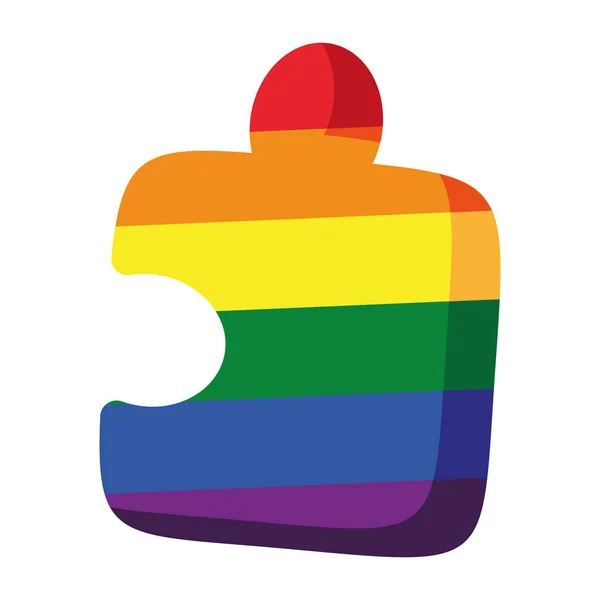 Lgbtq puzzle game piece — Vetor de Stock