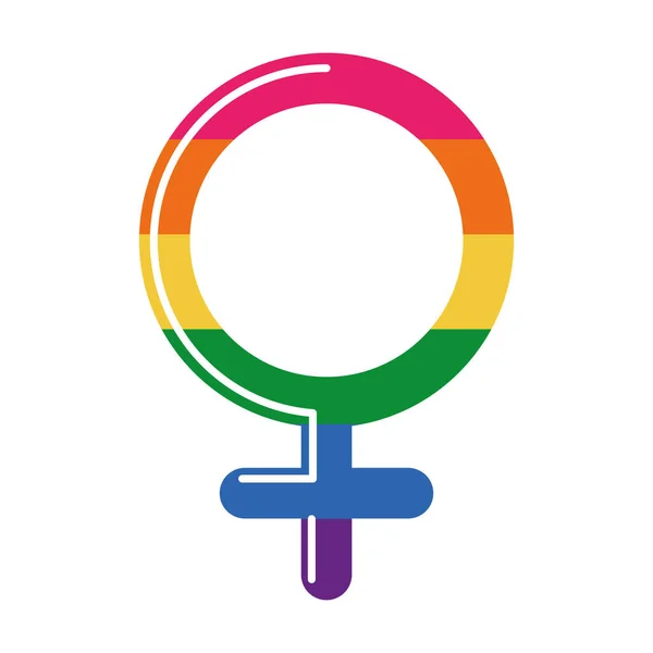 带有lgbtq旗的女性 — 图库矢量图片