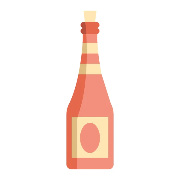 香槟酒粉红色瓶子 — 图库矢量图片