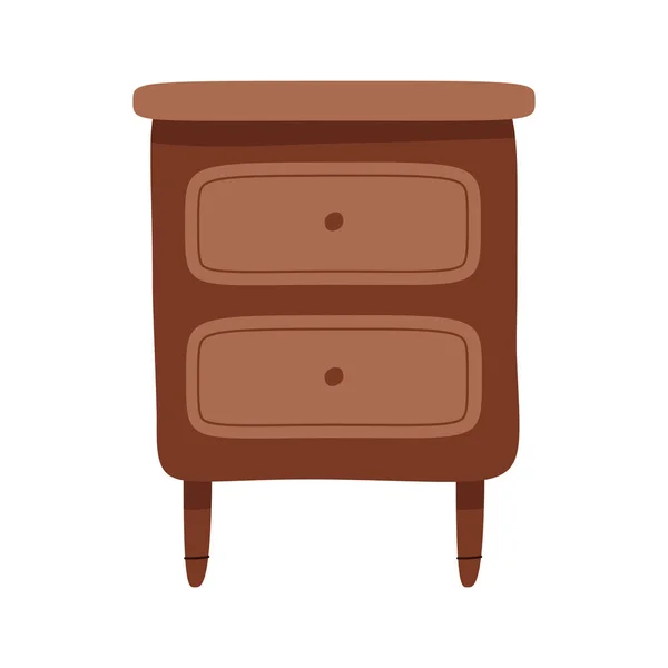 Muebles de cajón de madera — Vector de stock