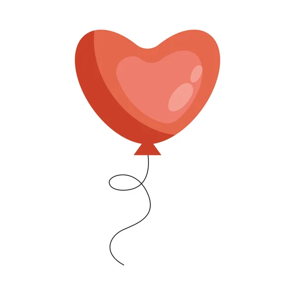 Hjärtballong helium — Stock vektor