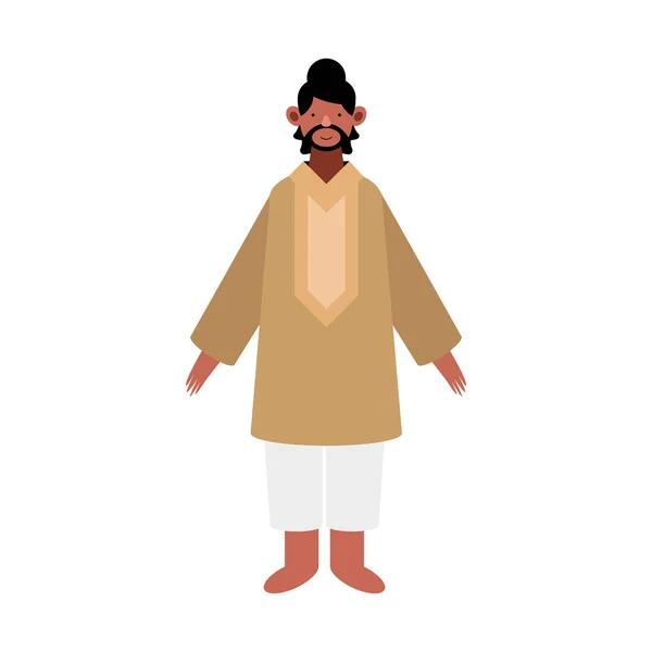 Indian man standing — Stock Vector