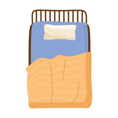 Yastıklı yatak manzarası