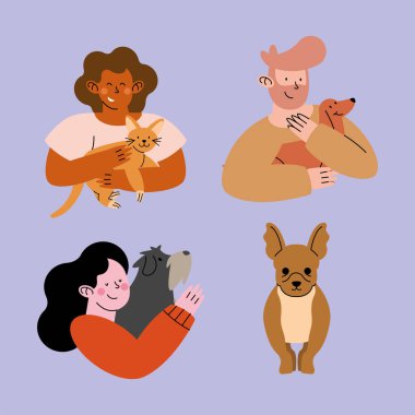three persons and pets