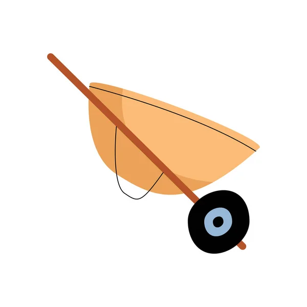 Yellow wheelbarrow tool — Stock Vector
