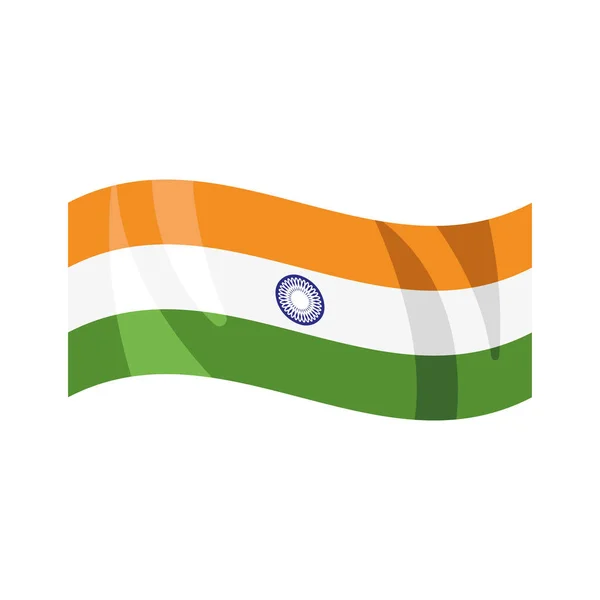 Indiase vlag zwaaien — Stockvector