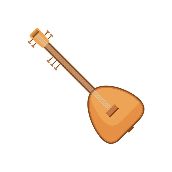 Indian veena instrument musical — Vetor de Stock