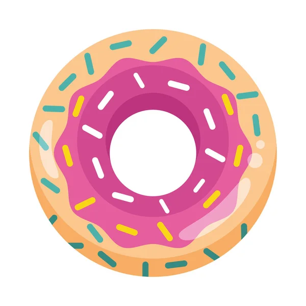 Schwimmende aufblasbare Donut — Stockvektor