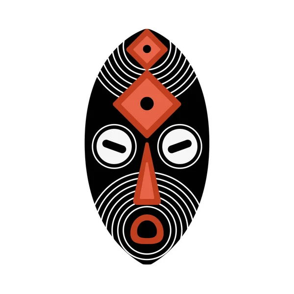 Cultura africana maschera nera — Vettoriale Stock