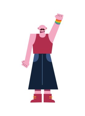 Elleri havada bir gay