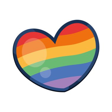 lgbtq bayrağıyla kalp