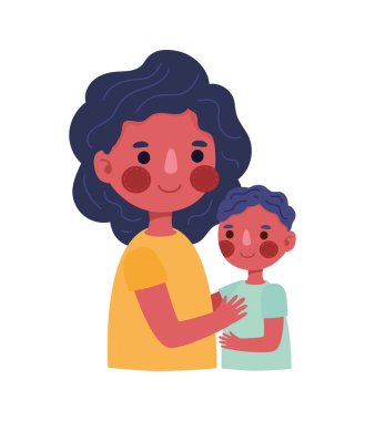 Oğlu olan afro anne