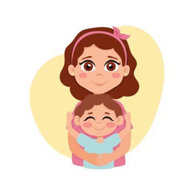 Anne oğlunu kaldırıyor.