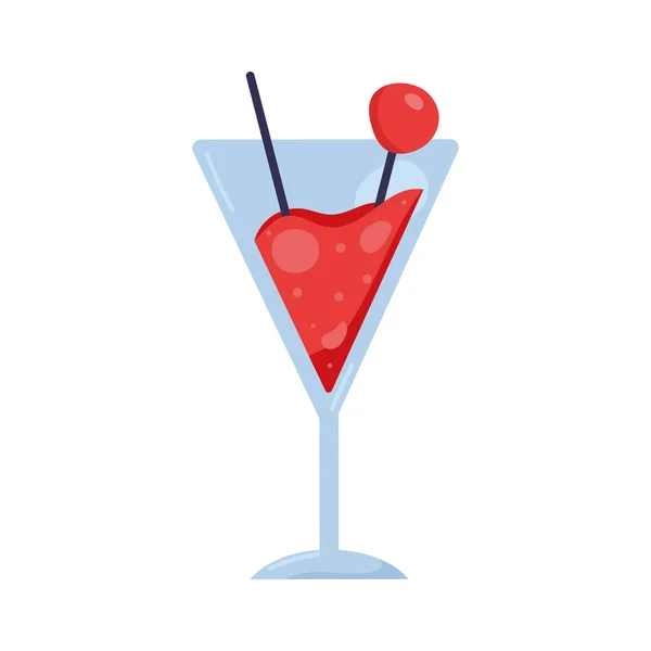 Red cocktail cup drink — Stockvektor