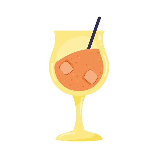 Orange cocktail cup drink — Stockový vektor