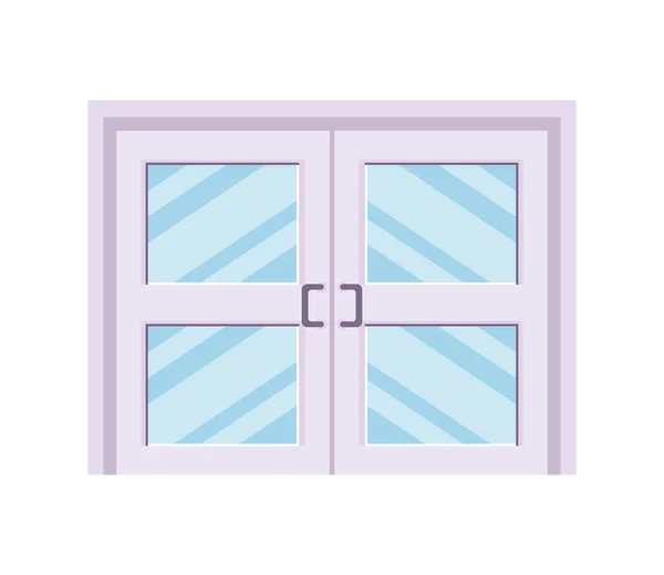 Maison de fenêtre lilas — Image vectorielle