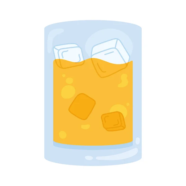 Whiskey cocktail cup drink — Vector de stock