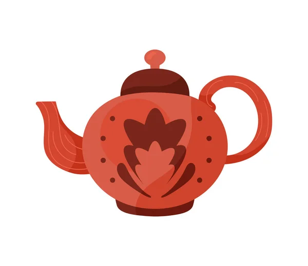 Czerwony czajniczek kuchnia — Wektor stockowy