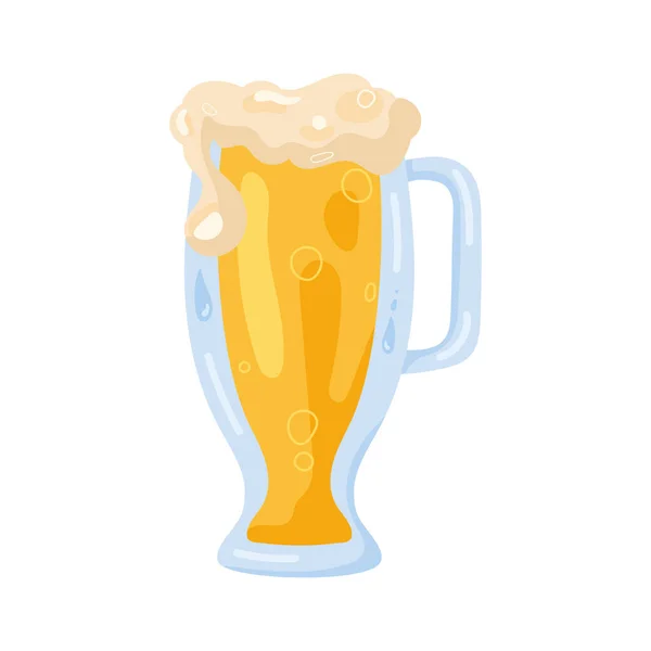 Cerveza jarra bebida — Vector de stock