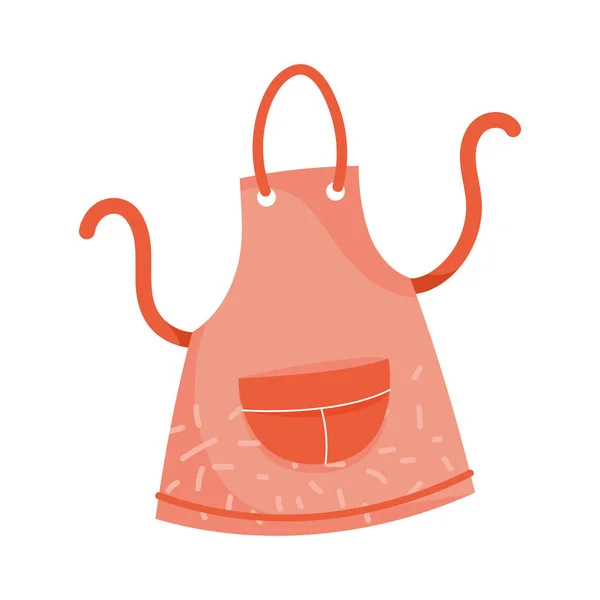 Red kitchen apron — Stock vektor