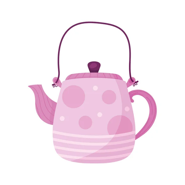 Lilac kitchen teapot — Stockvektor