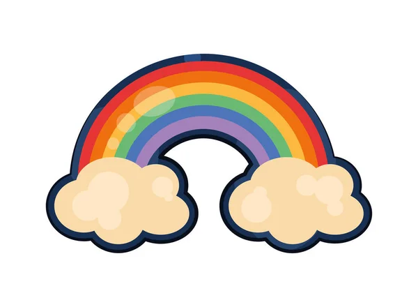 云彩中的彩虹 — 图库矢量图片