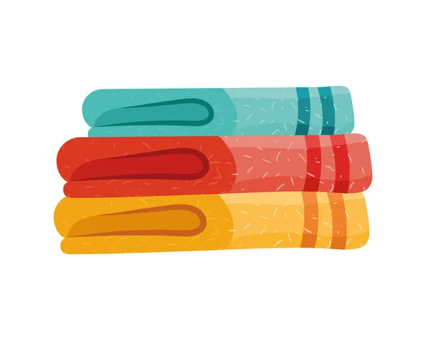 Three towels folded — 스톡 벡터