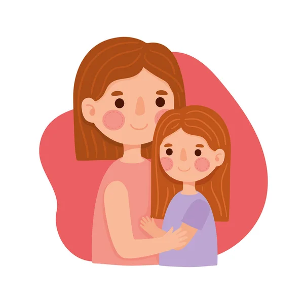 Madre con hija — Archivo Imágenes Vectoriales