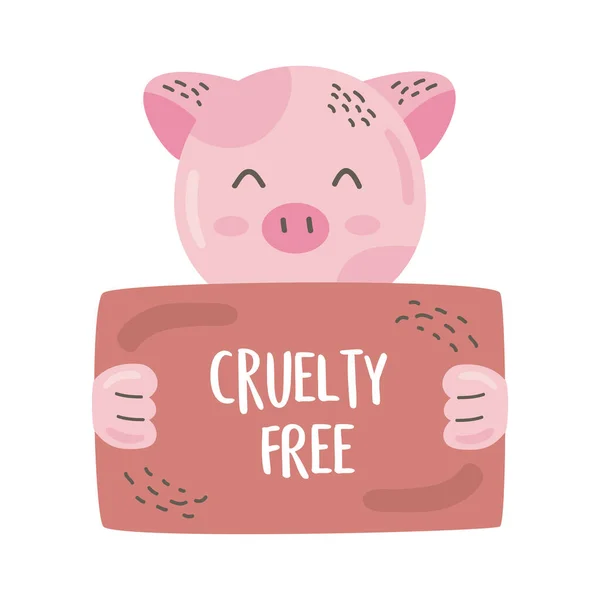 Cruelty free lettering label — Vettoriale Stock