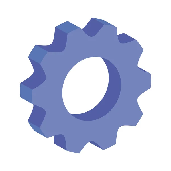Blue gear cog machine — Stockvector