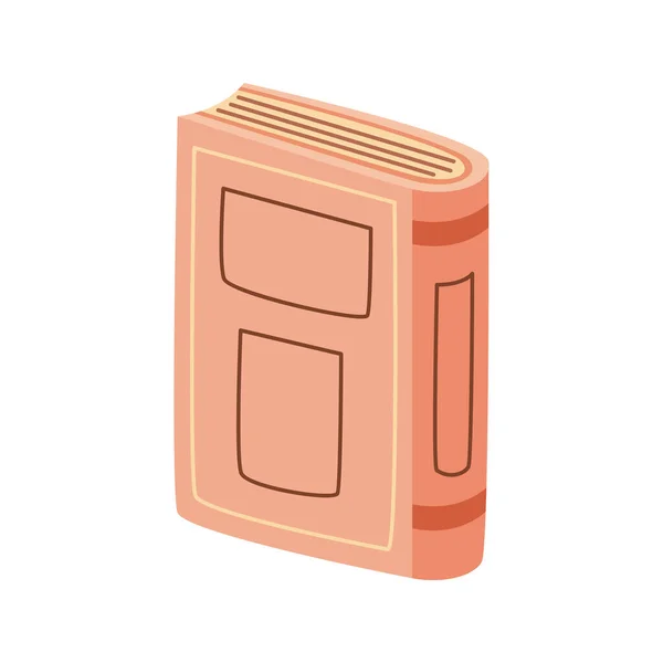 Libro rosa cerrado — Vector de stock