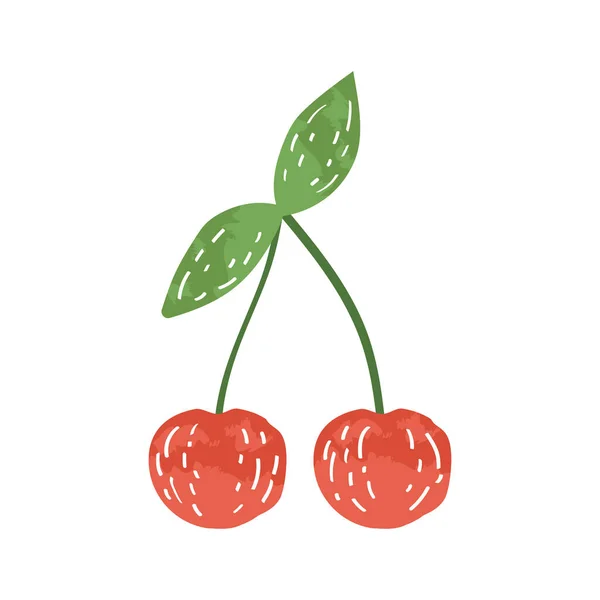Свіжі ягоди з листям — стоковий вектор
