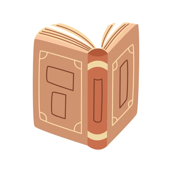 Orange book open — Stockvektor