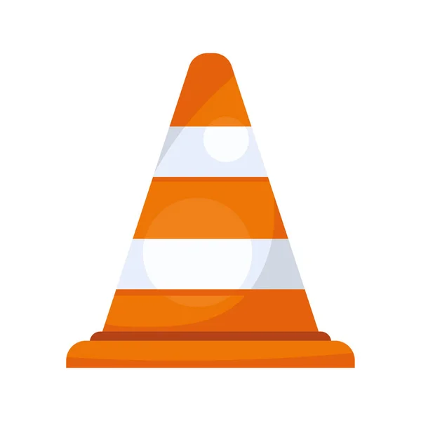 Sinal de tráfego cone laranja — Vetor de Stock