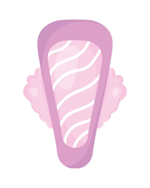 Guardanapo sanitário menstrual lilás — Vetor de Stock