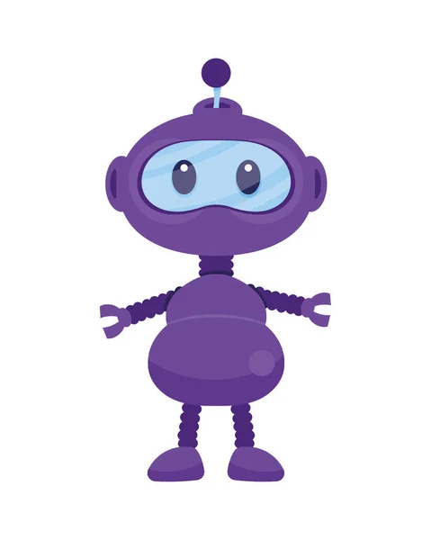 Фіолетовий робот електронний — стоковий вектор