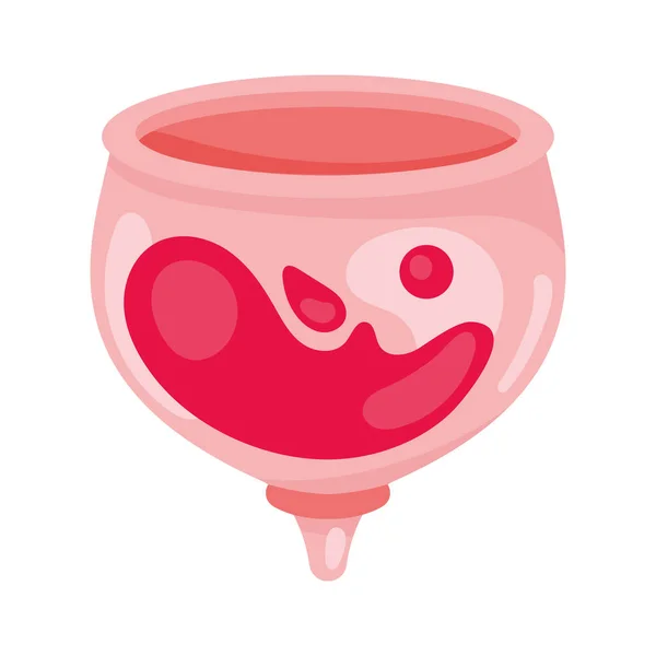 Copa menstrual femenina — Vector de stock