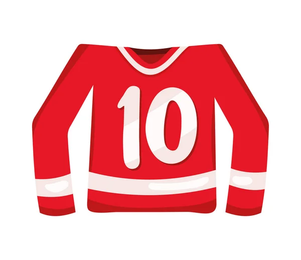 Camiseta uniforme de hockey rojo — Archivo Imágenes Vectoriales