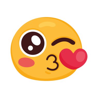 Öpücük emoji yüzü karakteri