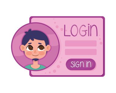 Oğlanla giriş şablonu