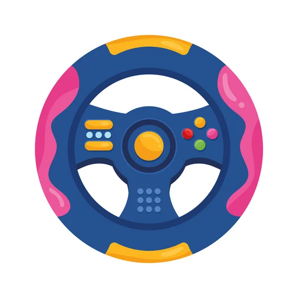 Carro jogo de controle de roda — Vetor de Stock