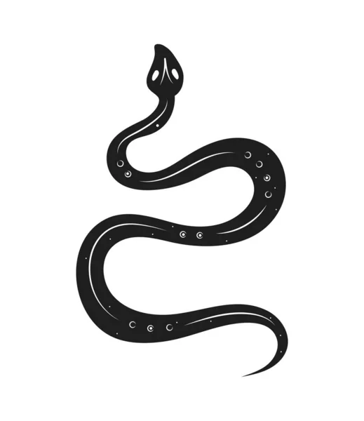 Snake minimalistisk stil tatuering — Stock vektor