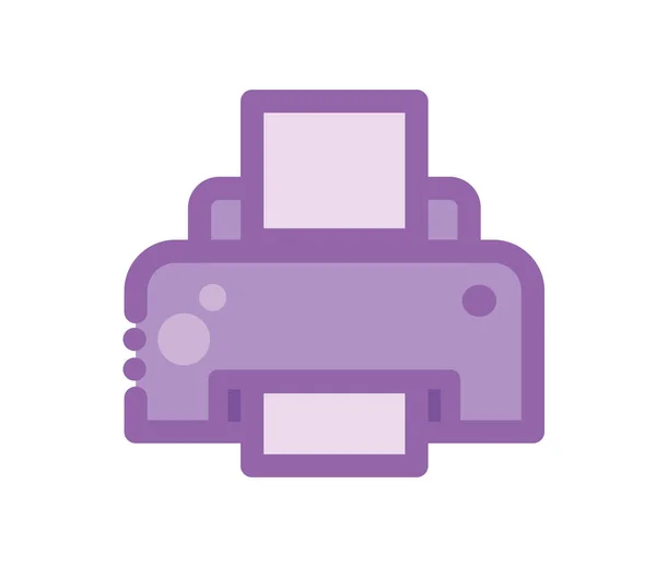 Impresora máquina púrpura — Archivo Imágenes Vectoriales