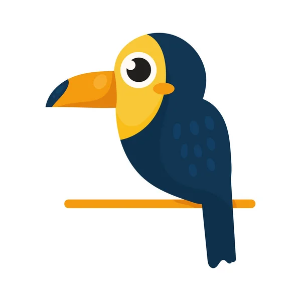 Pássaro tucano exótico — Vetor de Stock