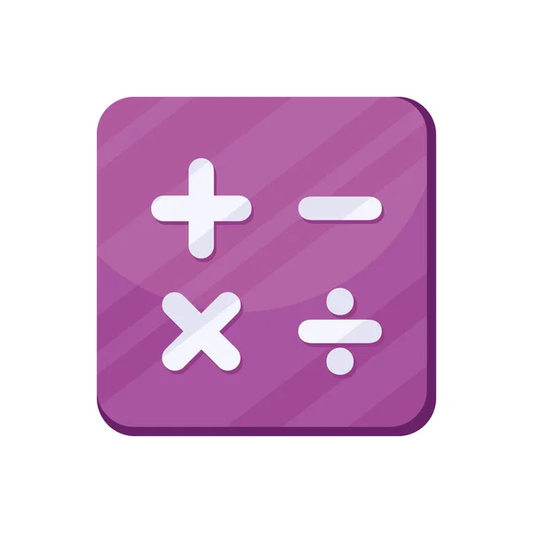 Calcolatrice matematica app pulsante — Vettoriale Stock